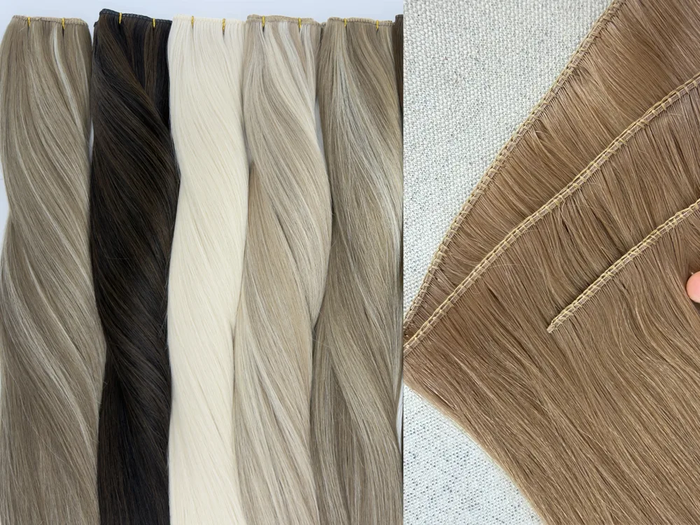 Lum Hair Extensions Nyaste innovativa Super Genius Weft med tråd Amazing Volume Genius Hair Extensions