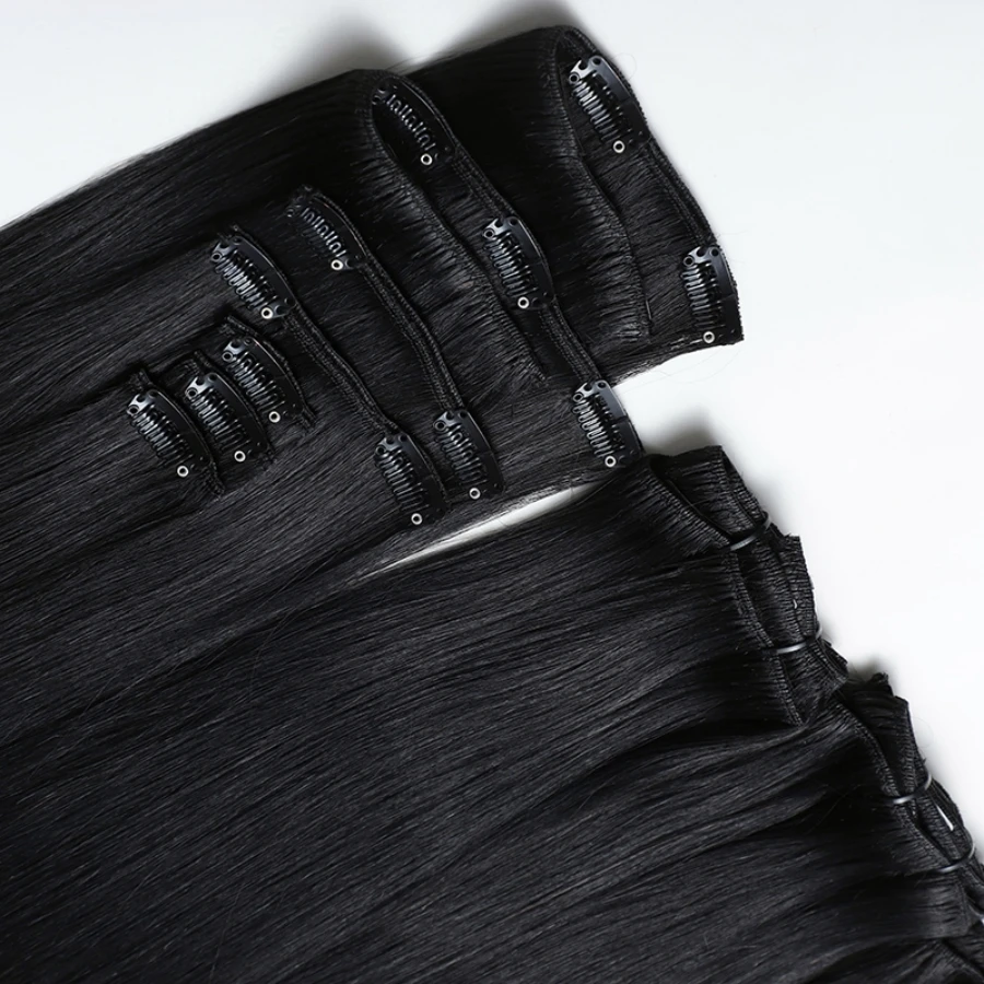 Klipp in hårförlängningar Remy Human Hair