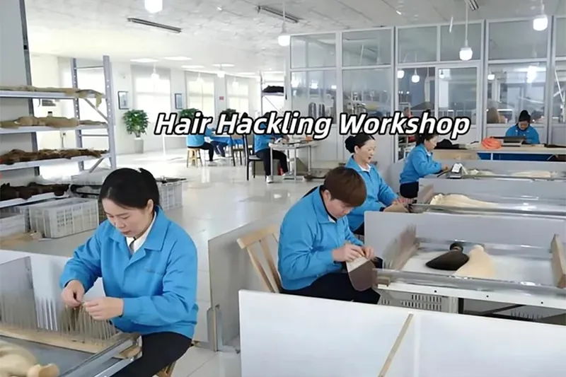 Lum Hair hair extension manufacturing workshop
